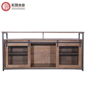 推拉式电视柜 sliding barn door tv cabinet