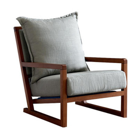 现代简约北欧风格实木休闲椅