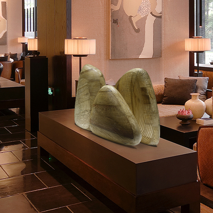 售楼部摆件大型落地抽象木雕景观石商业酒店大堂雕塑艺术装饰瑞景