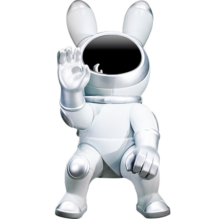售楼处摆件人物卡通太空兔宇航员雕塑3d打印光敏树脂客厅软装饰品