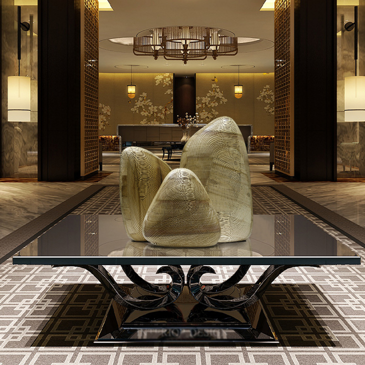 售楼部摆件大型落地抽象木雕景观石商业酒店大堂雕塑艺术装饰瑞景
