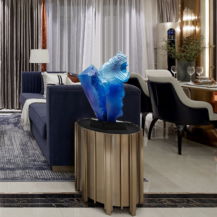 商业酒店摆件客厅走廊过道电梯厅装饰品艺术轻奢高档透明树脂雕塑