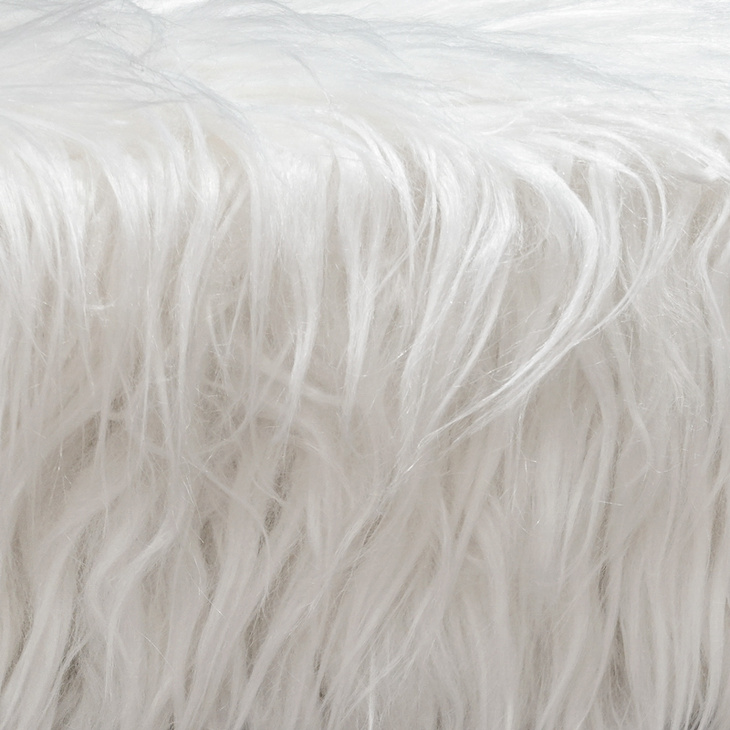 Wholesale Cheap Living Room Bedroom Furniture Nordic Modern White Faux Fur Stool
