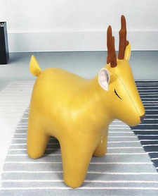 現(xiàn)代實木創(chuàng)意動物卡通收納換鞋凳