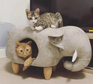 猫窝凳子两用卡通动物凳