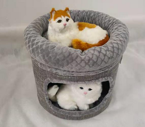 封闭式猫床冬季保暖双层猫屋