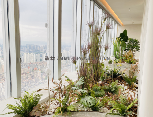 空中綠植布景
