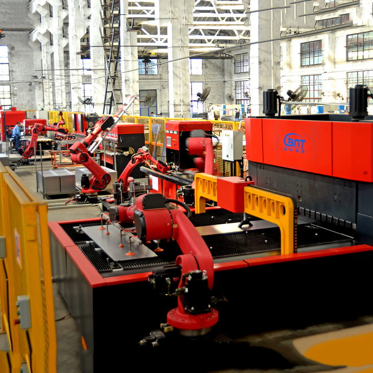 Automatic Bending and Welding Production Line For Back of Metal Cabinet