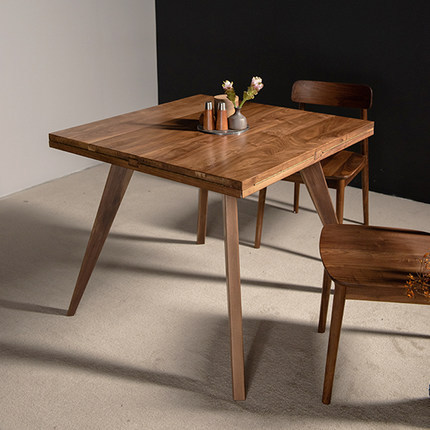 客厅小户型实木折叠餐桌