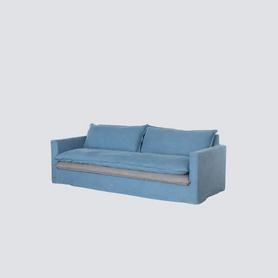 休闲现代软包全亚麻羽绒活套可拆洗三人沙发NSSF-5406-60