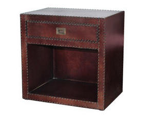 進(jìn)口實(shí)木真皮邊柜NSCB-Shepard Open1 Drawer