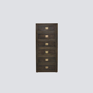 進(jìn)口實(shí)木真皮邊柜NSCB-Sheppard Cabinet 6 Drawers