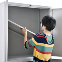双层金属门柜