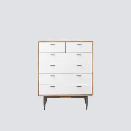 进口实木六斗柜NSCB-ALB WHT B03