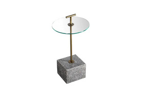 进口钢化玻璃边桌NSST-GAVETE Table-Version