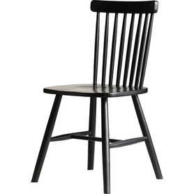 源氏木语白蜡木个性黑色时尚X160S02 餐椅