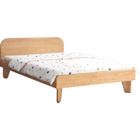 源氏木语北欧儿童床1.2米橡木单人床实木小床木蜡油环保儿童家具Y07B13 儿童床