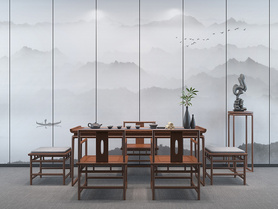 新中式屏风客厅餐厅创意隔断定制现代简约