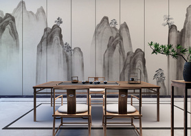 新中式屏风客厅餐厅创意隔断定制现代简约