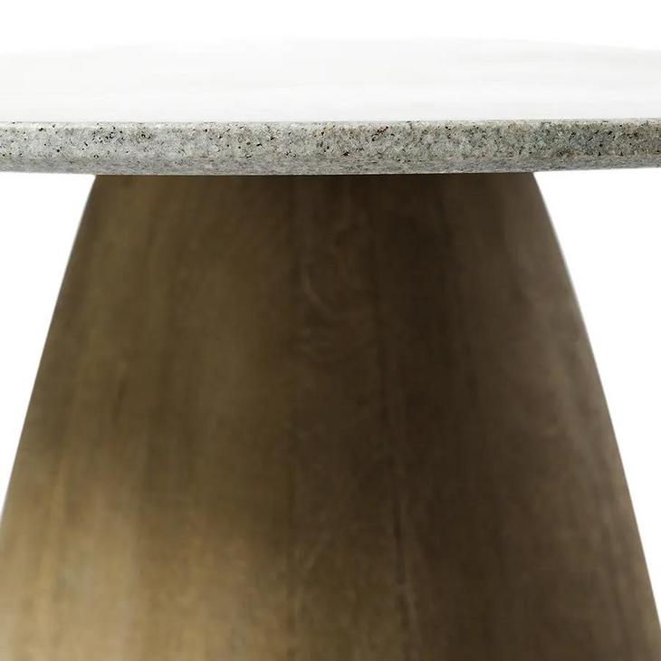 进口大理石台面实木圆餐桌NSDT-AHNS-RD105