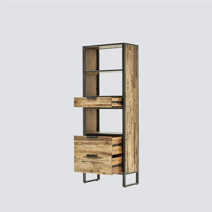 家居客进口铁艺实木复合展示柜书柜NSCB-ELE L02