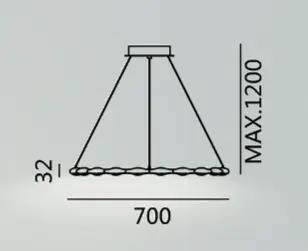 现代简约吊灯灯具20头LED金色(金圆盘)NSLT-SU-N007200700TG