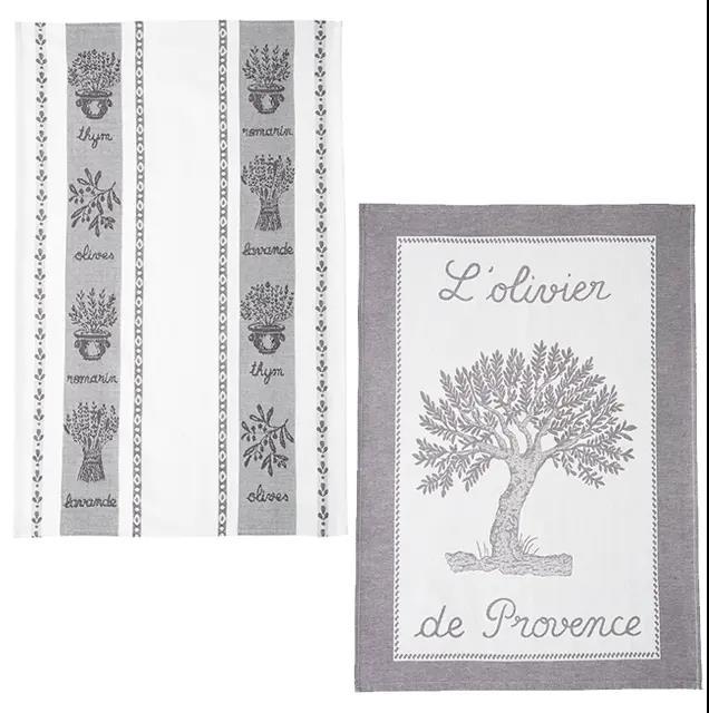 法国家纺COUCKE蔻合厨房用巾餐巾茶巾普罗旺斯系列橄榄树NSDE-Tea Towel-Olivier NoirNSDE-Tea Towel-Remy Noir