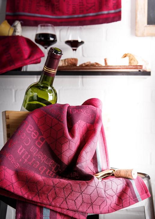 法国家纺COUCKE蔻合厨房用巾餐巾茶巾酒类文化系列酒瓶NSDE-Tea Towel-Vins-01