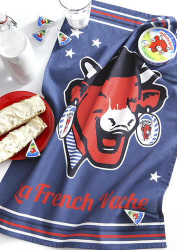 法國家紡COUCKE蔻合廚房用巾餐巾茶巾樂芝牛系列NSDE-Tea Towel-Retro VanilleNSDE-Tea Towel-French Vache