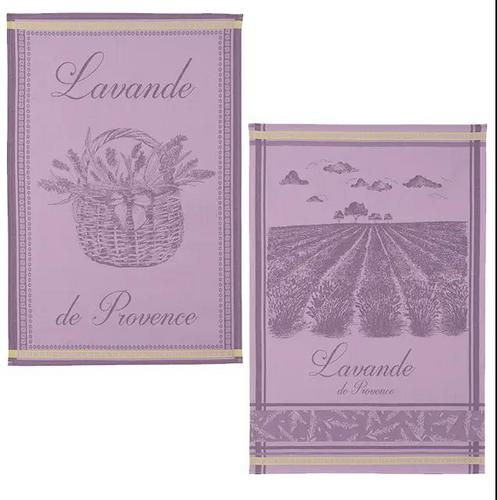 法国家纺COUCKE蔻合厨房用巾餐巾茶巾普罗旺斯系列薰衣草花田NSDE-Tea Towel ChampsNSDE-Tea Towel Panier