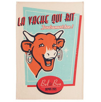 法國家紡COUCKE蔻合廚房用巾餐巾茶巾樂芝牛系列NSDE-Tea Towel-Retro VanilleNSDE-Tea Towel-French Vache