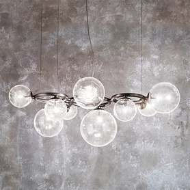 北欧简约现代魔豆吊灯设计师意式餐厅创意后现代客厅灯具玻璃球