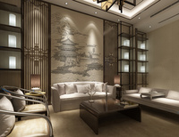現(xiàn)代簡(jiǎn)約建筑墻紙客廳餐廳創(chuàng)意定制