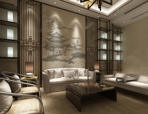 現(xiàn)代簡(jiǎn)約建筑墻紙客廳餐廳創(chuàng)意定制