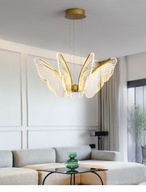蝴蝶现代新中式吊灯创意客厅灯现代简约轻奢卧室灯餐厅灯茶室现代灯具
