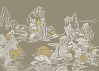 現(xiàn)代簡(jiǎn)約建筑墻紙客廳餐廳創(chuàng)意定制