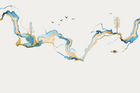 現(xiàn)代簡(jiǎn)約抽象墻紙客廳餐廳創(chuàng)意定制