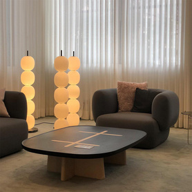 意大利创意葫芦客厅落地灯设计师沙发卧室书房展厅样板房装饰蚕丝灯