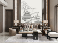 現(xiàn)代簡(jiǎn)約建筑墻紙客廳餐廳創(chuàng)意定制