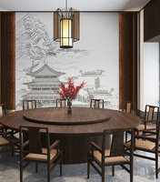 現(xiàn)代簡(jiǎn)約建筑墻紙客廳餐廳創(chuàng)意定制