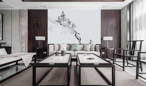現(xiàn)代簡約抽象墻紙客廳餐廳創(chuàng)意定制