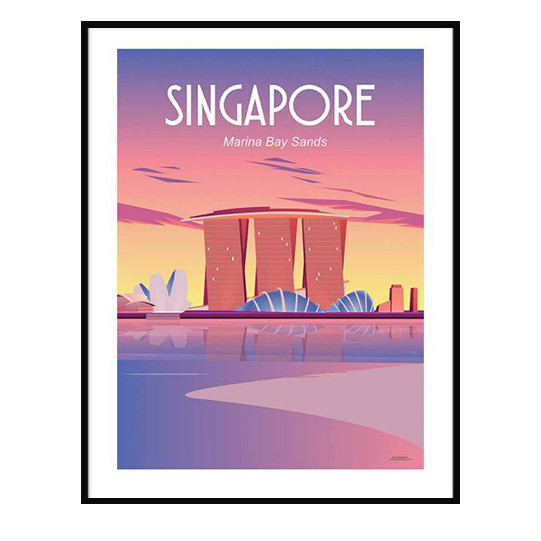 授权原版装饰画艺术画艺术旅行系列新加坡NSPT-G145-AF018-A