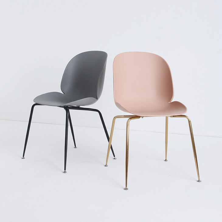 甲壳虫椅轻奢靠背客厅北欧餐椅铁艺简约设计感化妆椅网红ins椅子