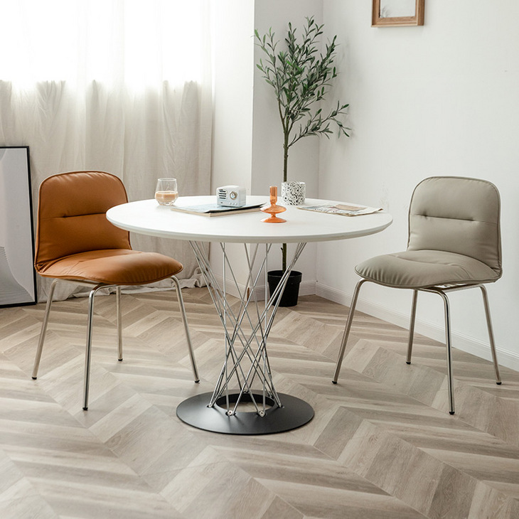 餐椅家用北欧风靠背椅客厅不锈钢椅子现代简约网红椅创意布艺凳子