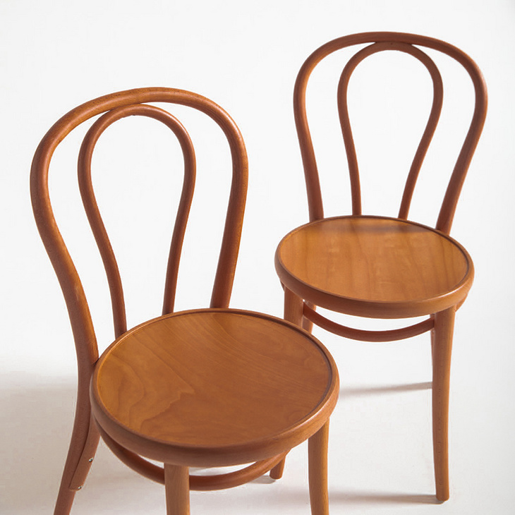 实木餐椅Tonet索耐特18号椅美式复古椅子做旧曲木椅桑纳椅餐厅椅