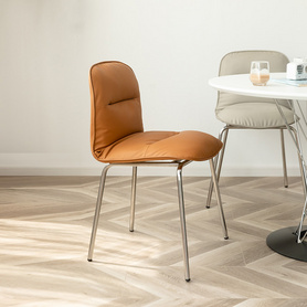 餐椅家用北欧风靠背椅客厅不锈钢椅子现代简约网红椅创意布艺凳子