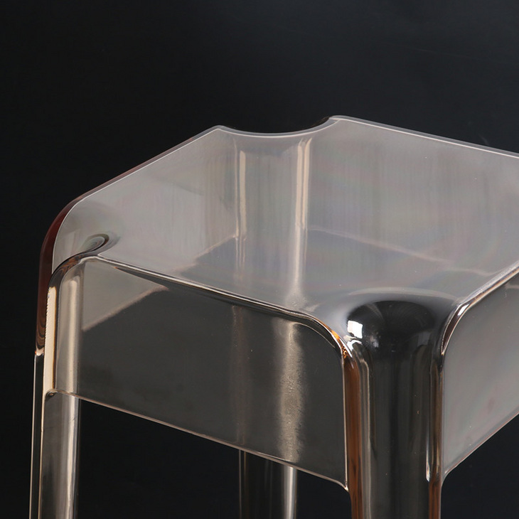 高脚凳北欧简约现代塑料椅子透明凳设计师创意时尚亚克力吧台凳