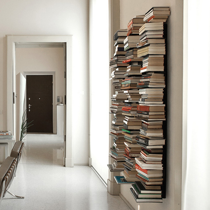 白色简易书架客厅隐形不锈钢书架落地金属旋转多层靠墙窄置物架