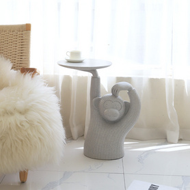 北欧猴子圆形边几小茶几简约创意现代轻奢客厅小户型家用沙发角几