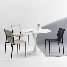 马鞍椅餐厅简易铁艺单人酒店洽谈接待咖啡厅意式设计皮质轻奢餐椅